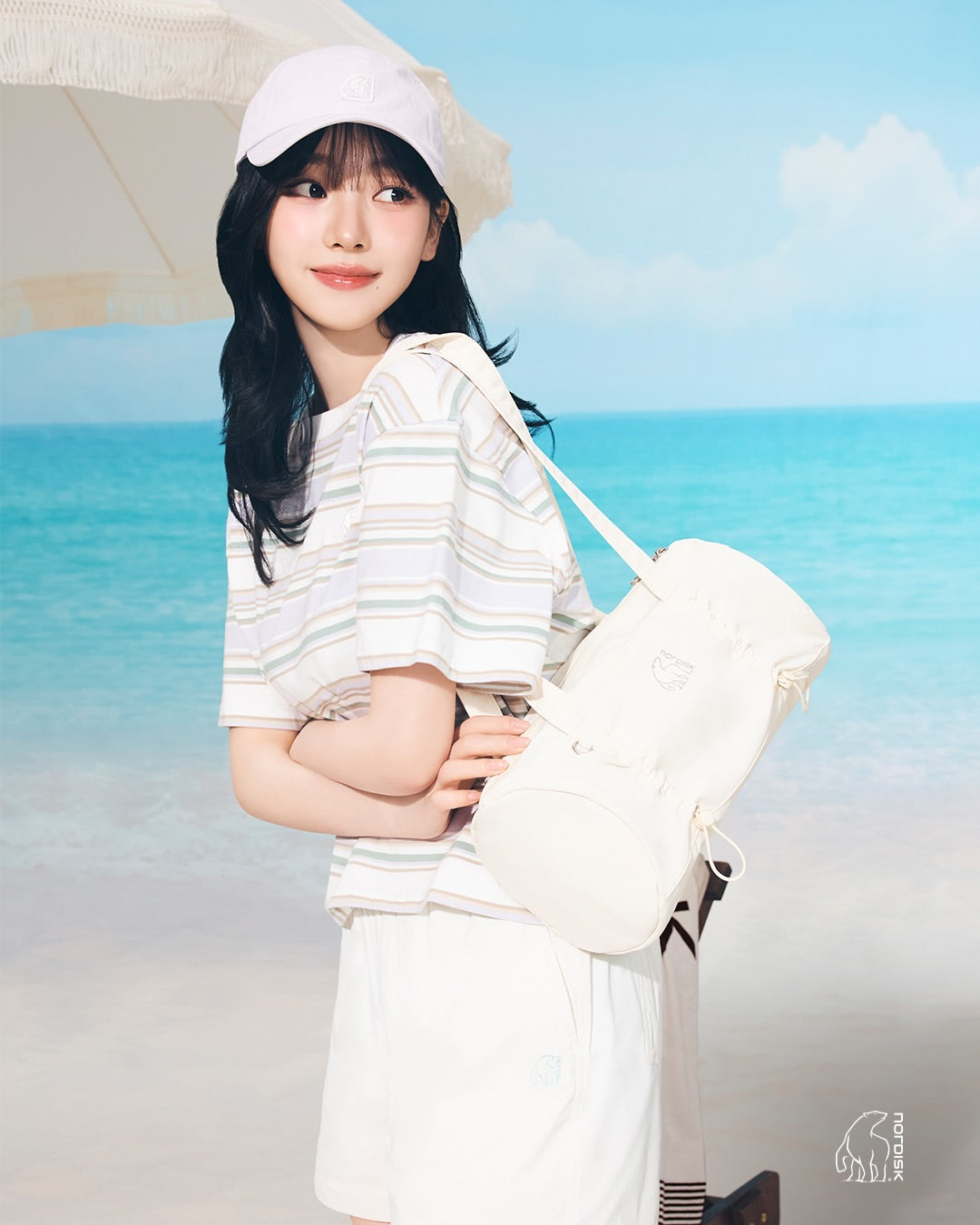 SOPOONG DRAWSTRING ROUND SHOULDER BAG - 2 COLORS #KARINA同款!