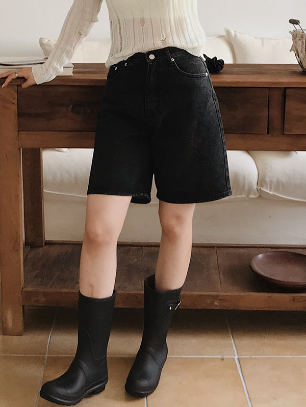 FIRM-FIT DARK-TONE BERMUDA PANTS - 6 COLORS