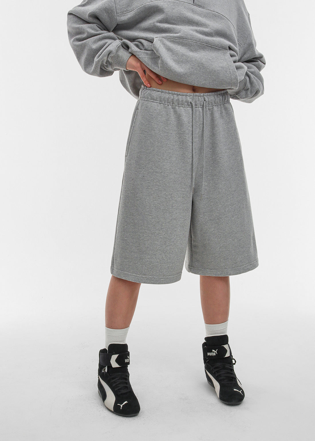 HEAVY COTTON BERMUDA BANDED PANTS - 3 COLORS 2