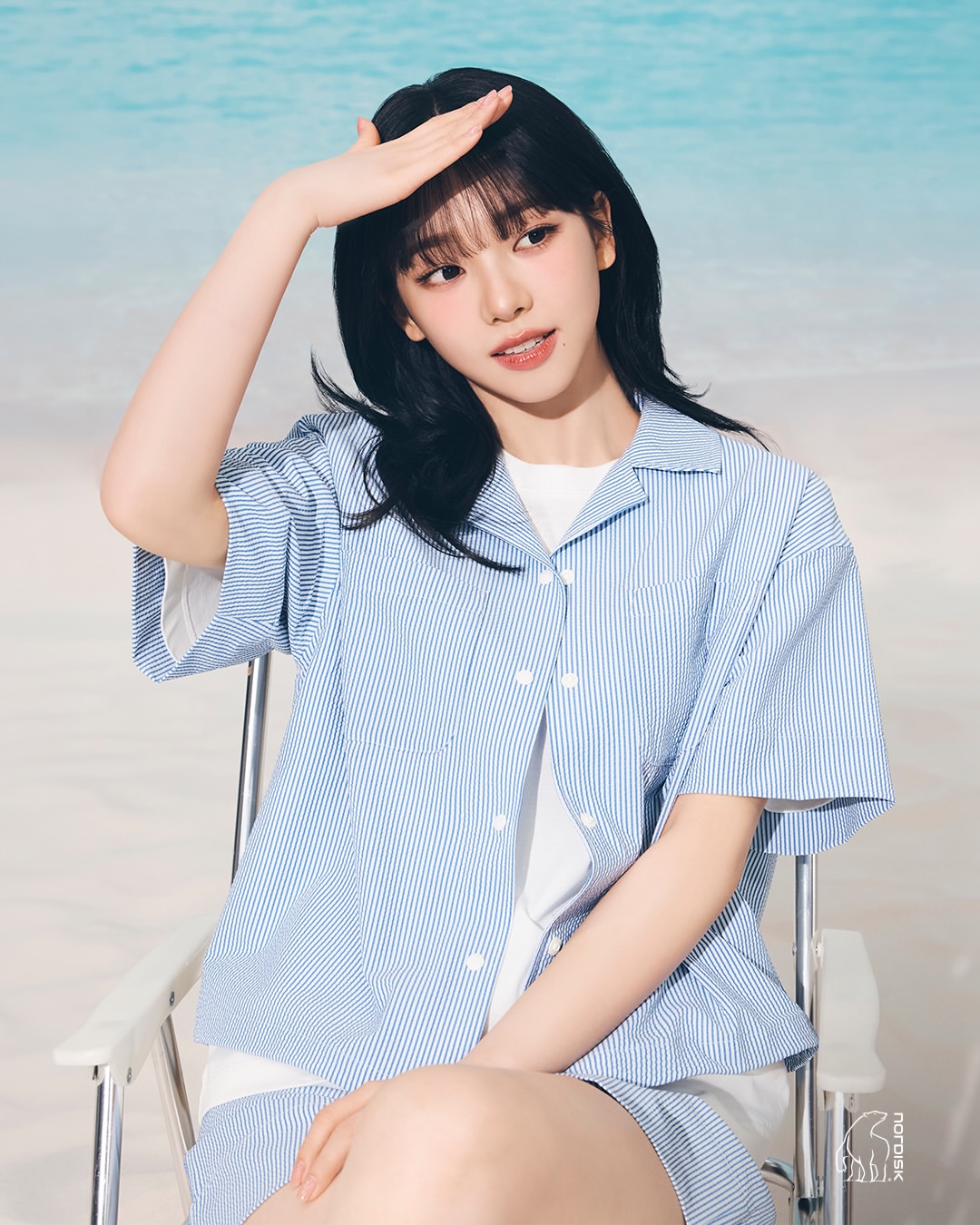 SEERSUCKER SHORT SLEEVE SHIRT - 3 COLORS #KARINA同款!