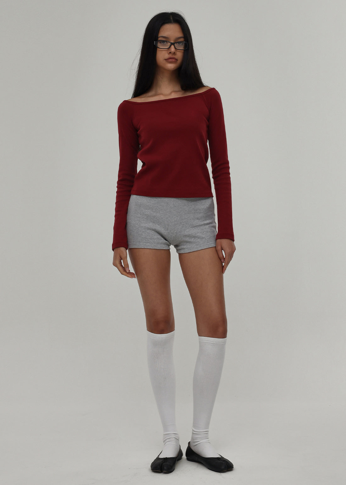 STANDARD OFF-SHOULDER LONG SLEEVE TEE 1