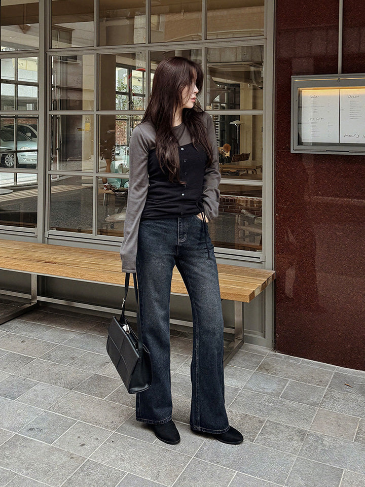 KAI SEMI-BOOTCUT DENIM PANTS - 3 COLORS