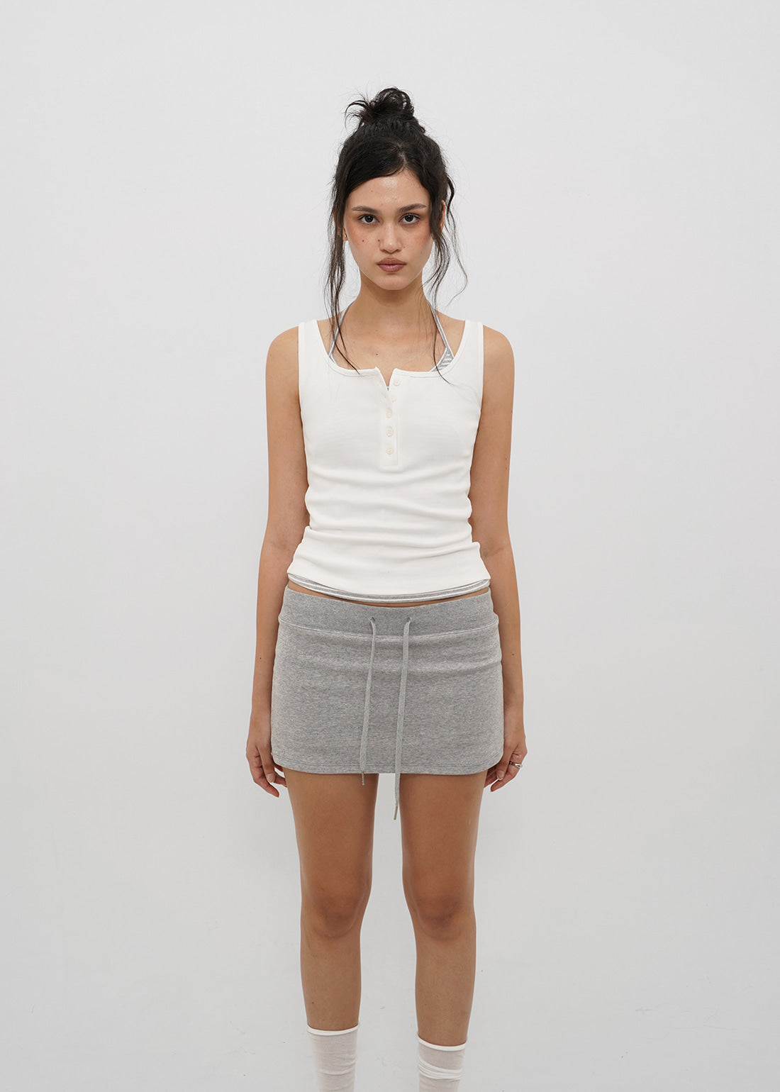 STRETCH STANDARD SQUARE HENLEY NECK TANK 2
