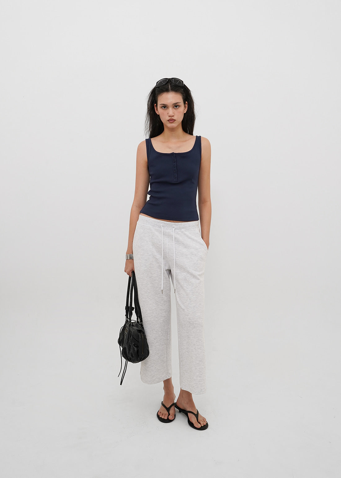 STRETCH STANDARD SQUARE HENLEY NECK TANK 5