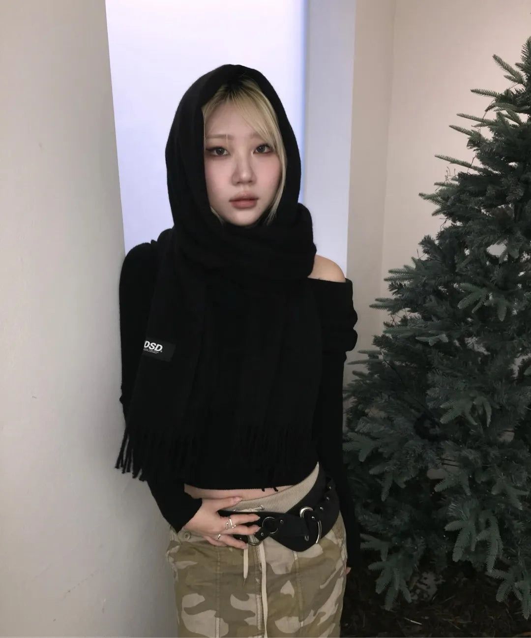 Basic Knit Check Muffler - 32 Colors