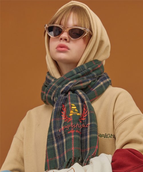 HERITAGE CHECK MUFFLER - 3 COLORS GREEN