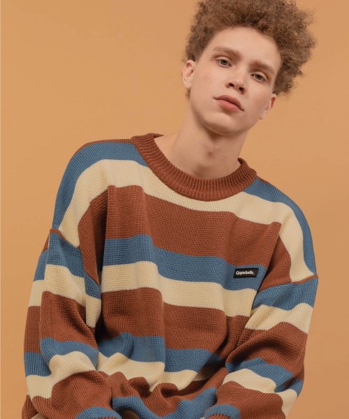 WAPPEN LOGO MIX SWEATER - 3 COLORS BLUE