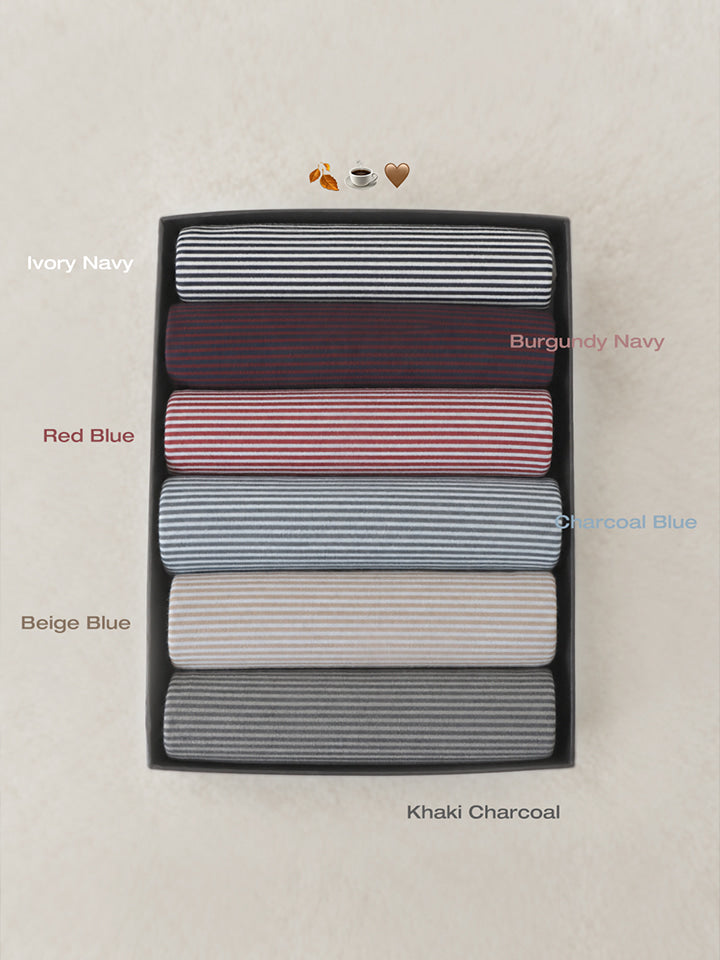 COW LAYERED PIN-STRIPE TEE - 6 COLORS