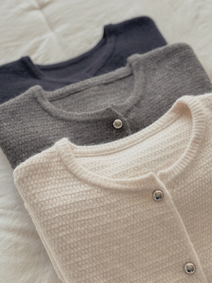 AINA TWEED KNIT CARDIGAN - 3 COLORS