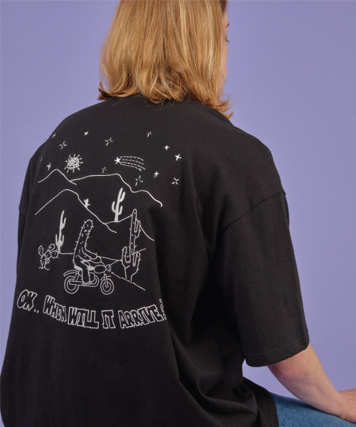 PIGMENT EMBROIDERY SHORT SLEEVE - 4 COLORS BLACK