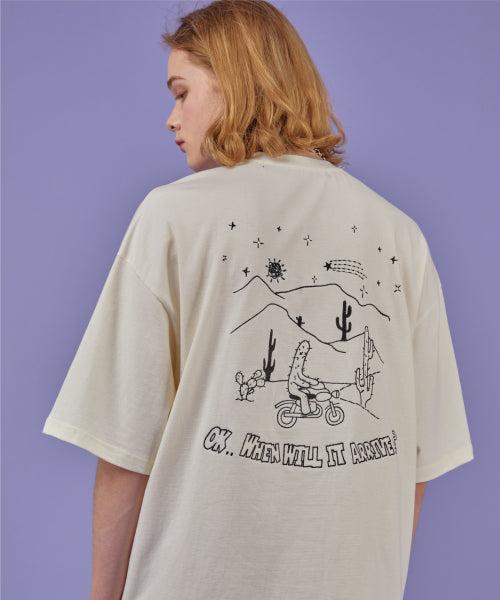 PIGMENT EMBROIDERY SHORT SLEEVE - 4 COLORS CREAM