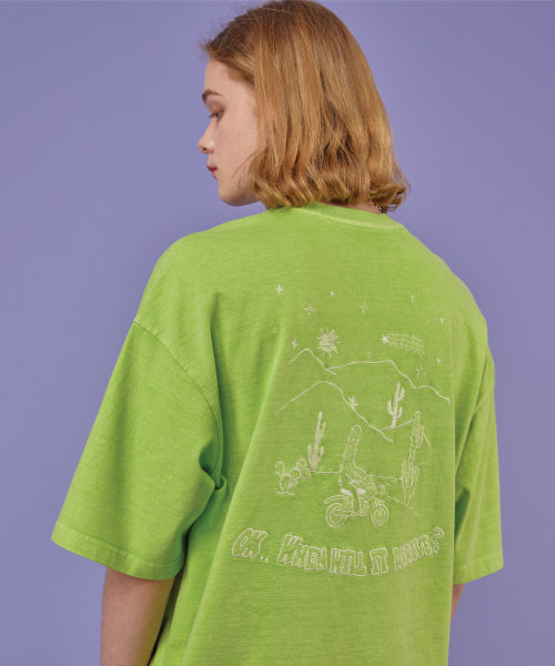 PIGMENT EMBROIDERY SHORT SLEEVE - 4 COLORS GREEN