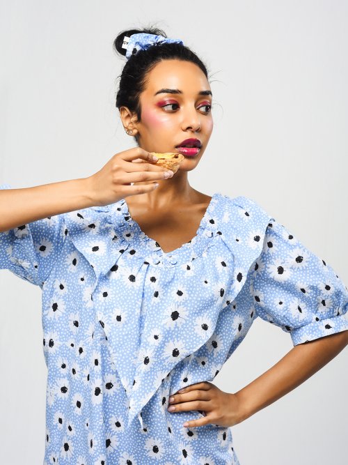 DRESS [] - 2 COLORS SKY BLUE