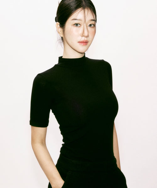 MOCK NECK HALF TOP #徐睿知同款! - 3 COLORS AS SHOWN