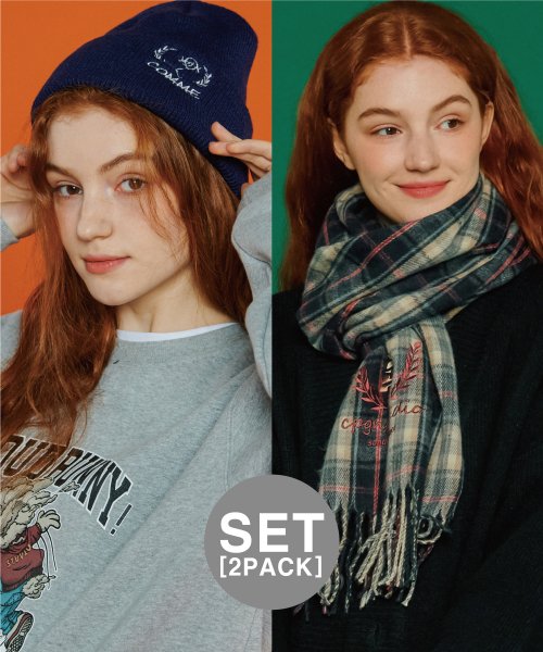 HERITAGE MUFFLER BEANIE AS SHOWN