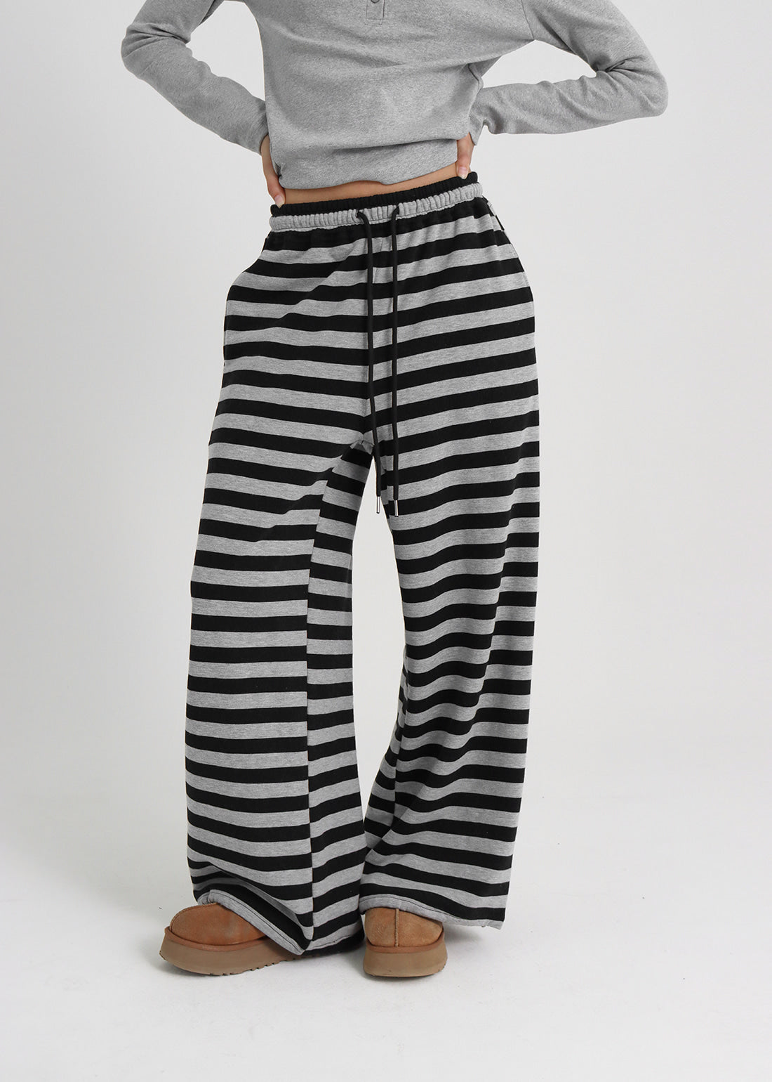 BOLD STRIPE BANDED PANTS - 2 COLORS 2