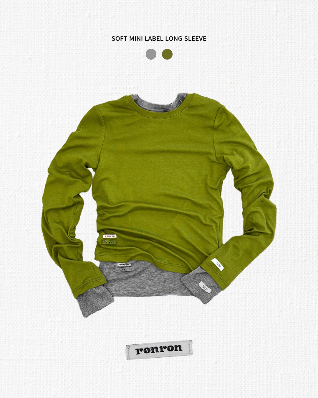 SOFT MINI LABEL LONG SLEEVE (9colors) [$398兩件]
