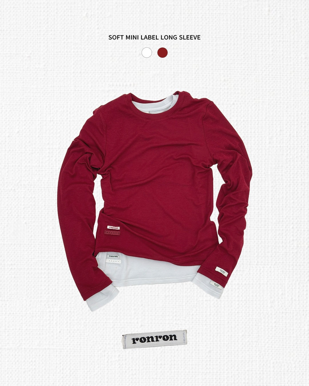 SOFT MINI LABEL LONG SLEEVE (9colors) [$398兩件]