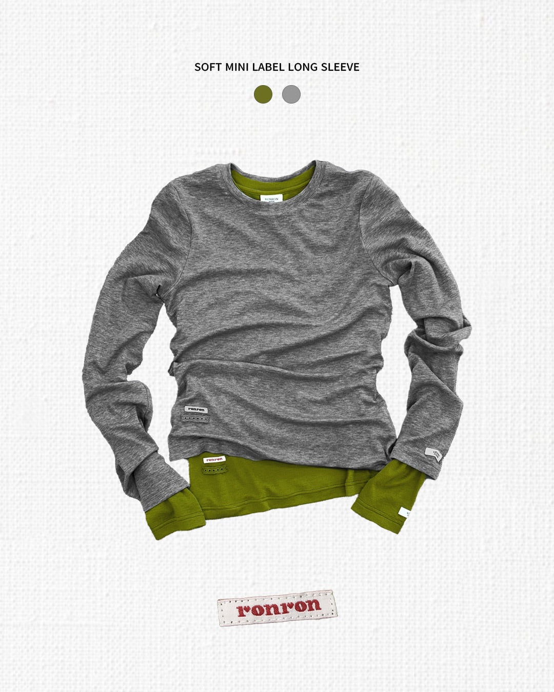 SOFT MINI LABEL LONG SLEEVE (9colors) [$398兩件]