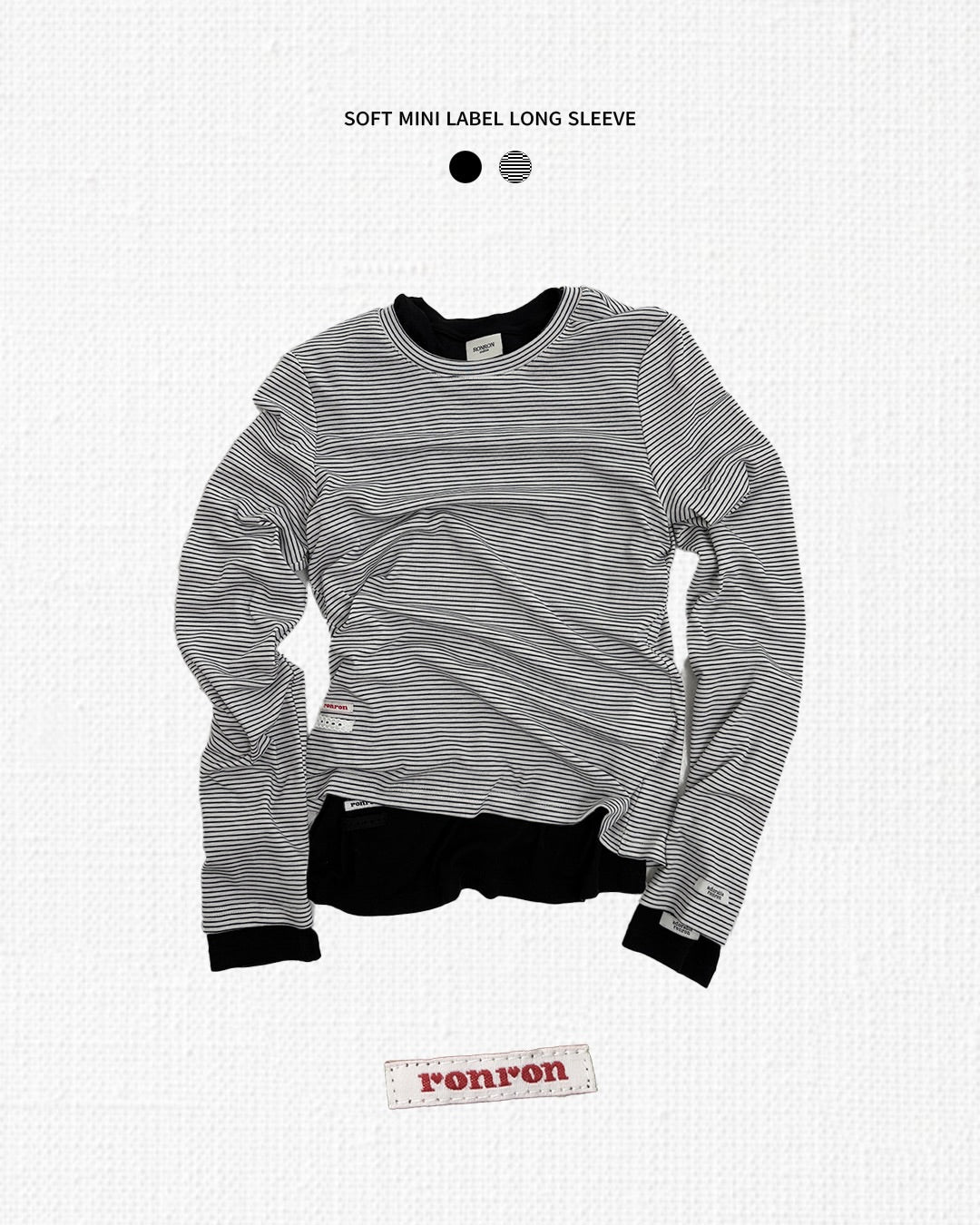 SOFT MINI LABEL LONG SLEEVE (9colors) [$398兩件]