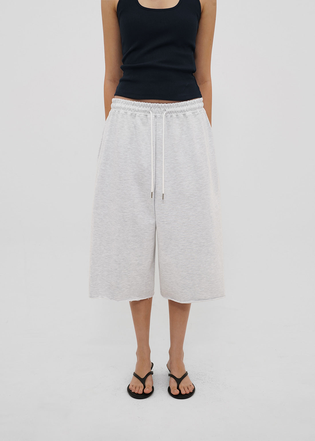 MID SWEAT CUTTING BERMUDA PANTS - 3 COLORS 6