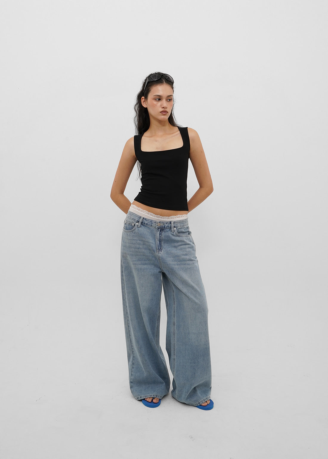 LIGHT WASHING WIDE JEANS 6