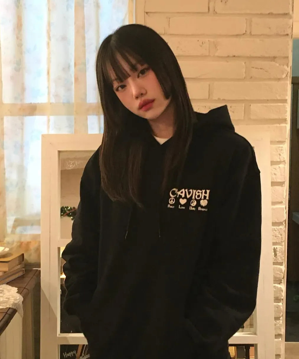 PLUR LOGO HOODIE BLACK