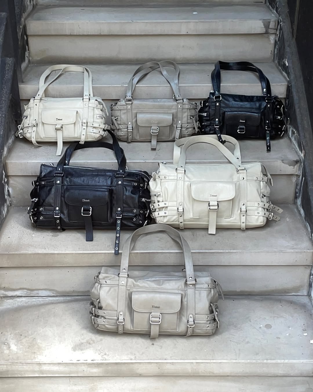 BELTED POCKET SHOULDER BAG - 3 colors