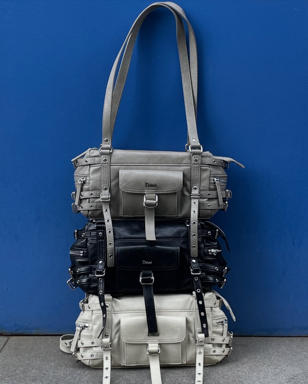 BELTED POCKET SHOULDER BAG - 3 colors
