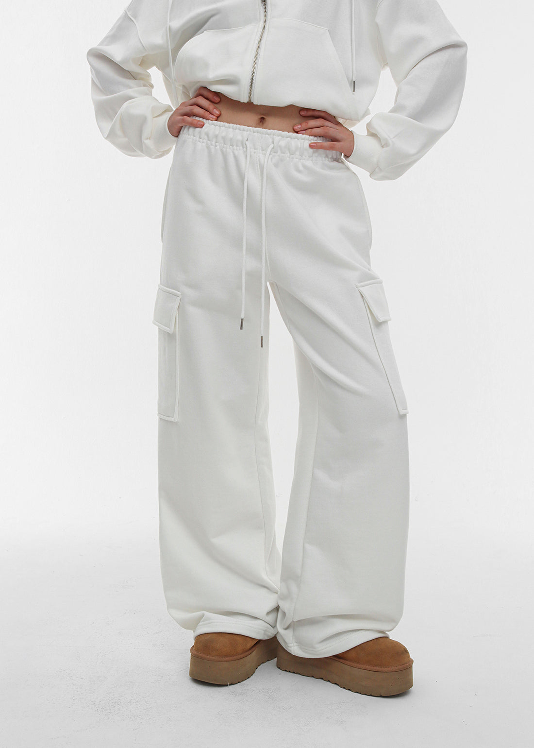 HEAVY COTTON CARGO TWO-WAY BANDED PANTS - 4 COLORS 3