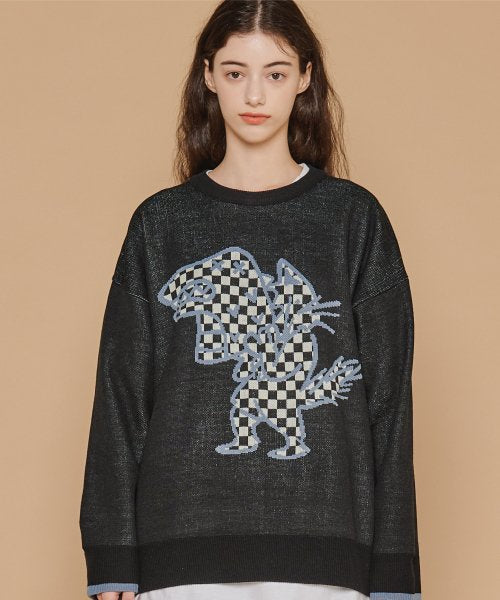 FOX CAIMANY SWEATER BLACK AS SHOWN