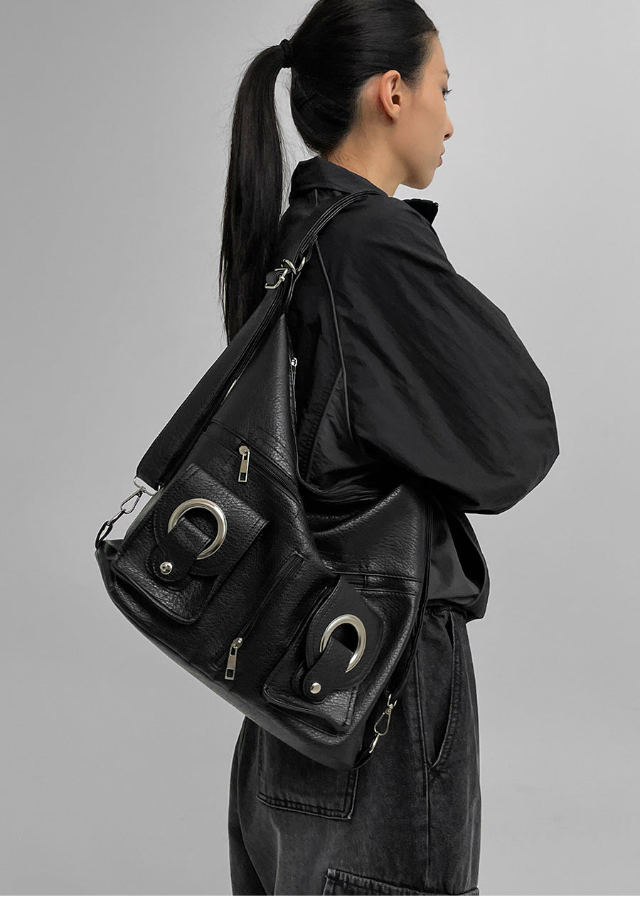 Kiken Two Circle Shoulder Backpack - 2 colors