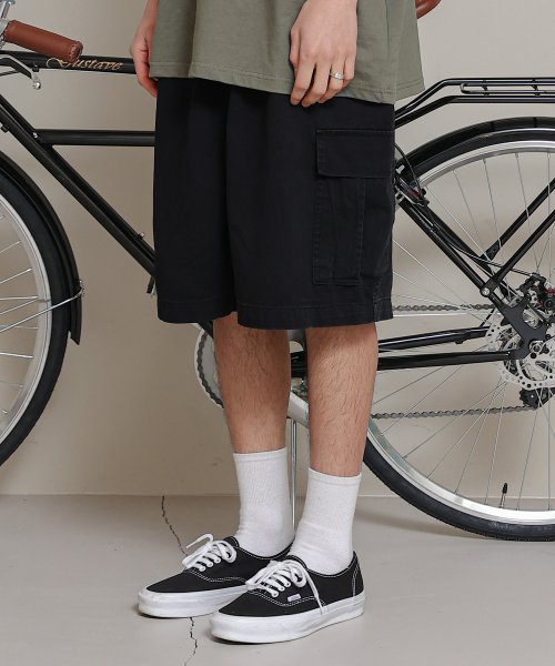 GIANT FIT STONE CARGO SHORTS - 4 COLORS BLACK