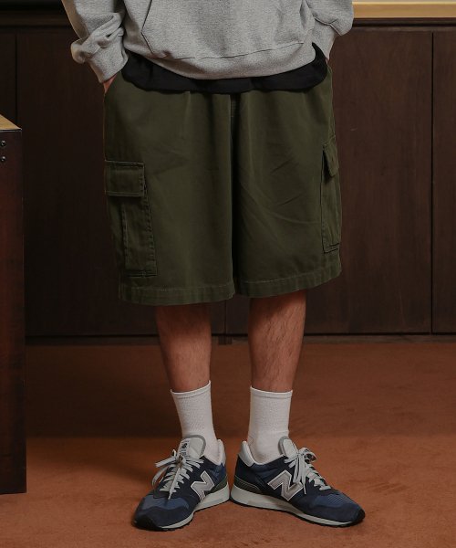 GIANT FIT STONE CARGO SHORTS - 4 COLORS KHAKI