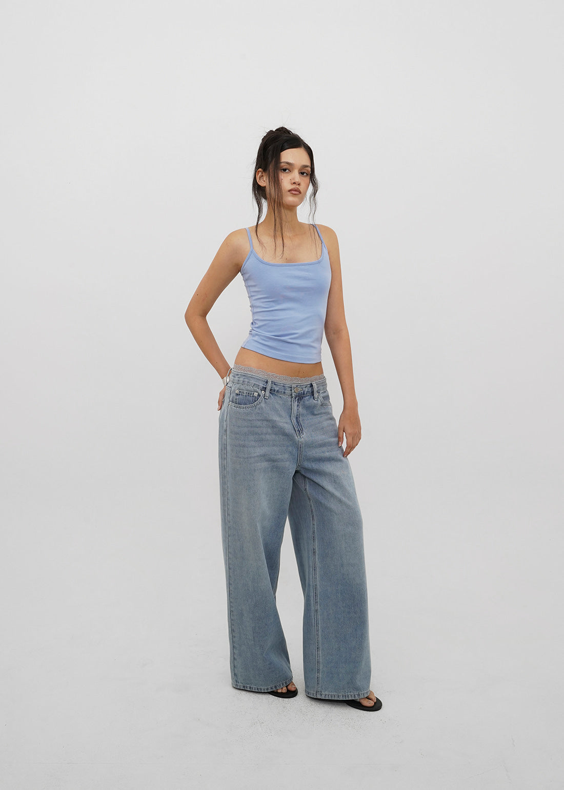 LIGHT WASHING WIDE JEANS 9