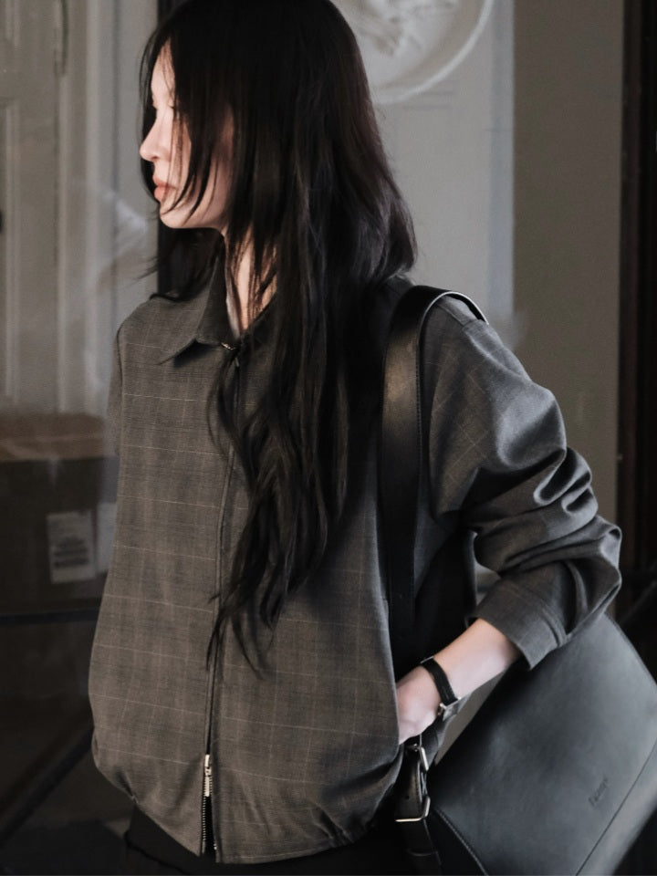 BINDER MONO-CHECK BLOUSON JACKET