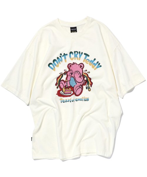 DONT CRY TEDDY SHORT SLEEVE TEE - 4 COLORS CREAM