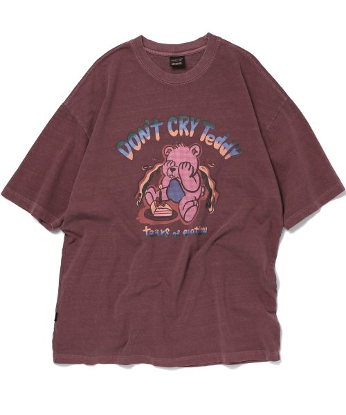 DONT CRY TEDDY SHORT SLEEVE TEE - 4 COLORS PINK