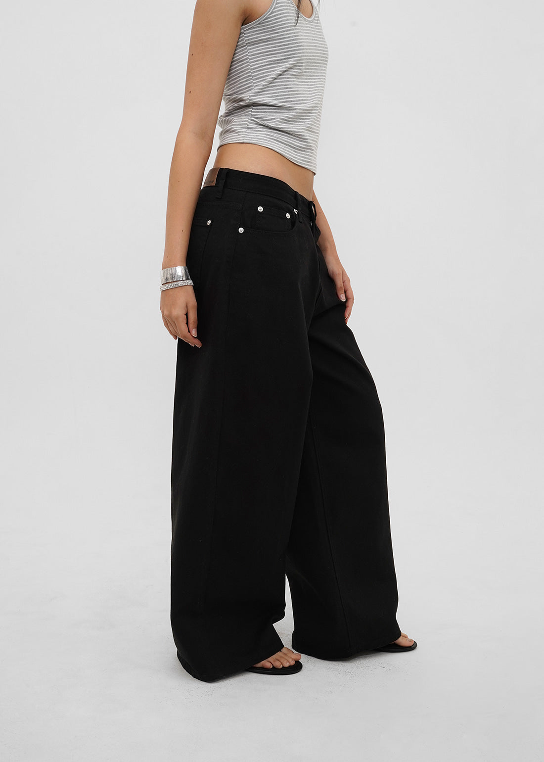 LOW WIDE COTTON PANTS - 2 COLORS 9