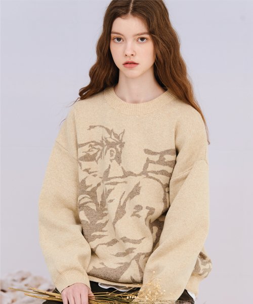 1936 BERLIN PULLOVER KNIT - 2 COLORS BEIGE