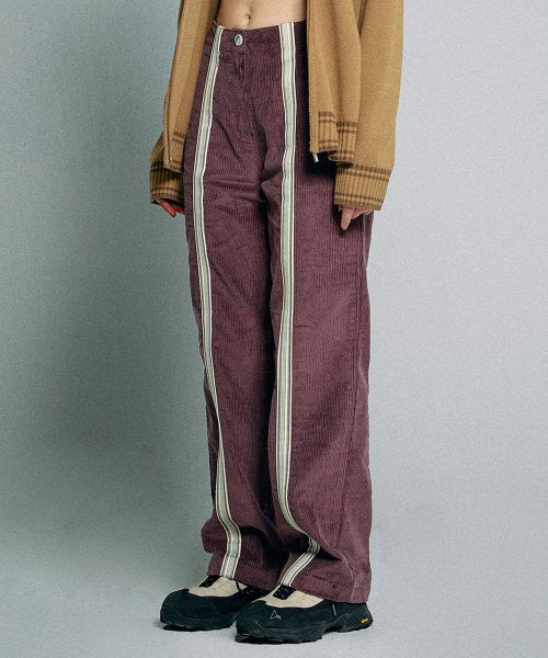 TAPED CORDUROY BEACH PANTS CARMEL - 2 COLORS PURPLE