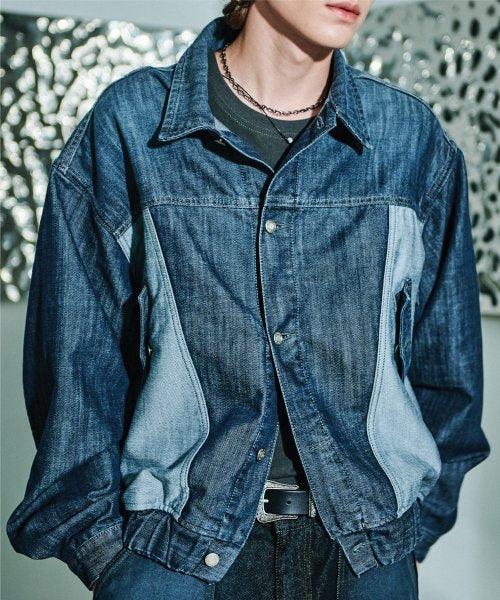 DENIM BALLOON JACKET INDIGO