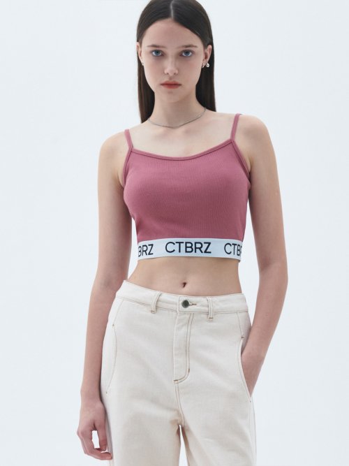 LOGO BANDING SLEEVELESS TOP - 4 COLORS