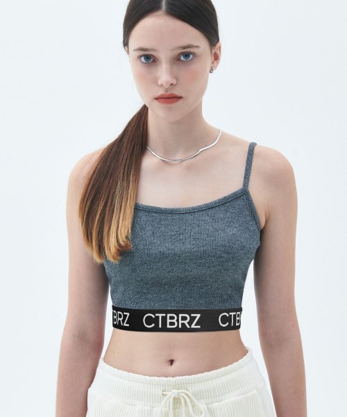 LOGO BANDING SLEEVELESS TOP - 4 COLORS