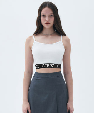 LOGO BANDING SLEEVELESS TOP - 4 COLORS