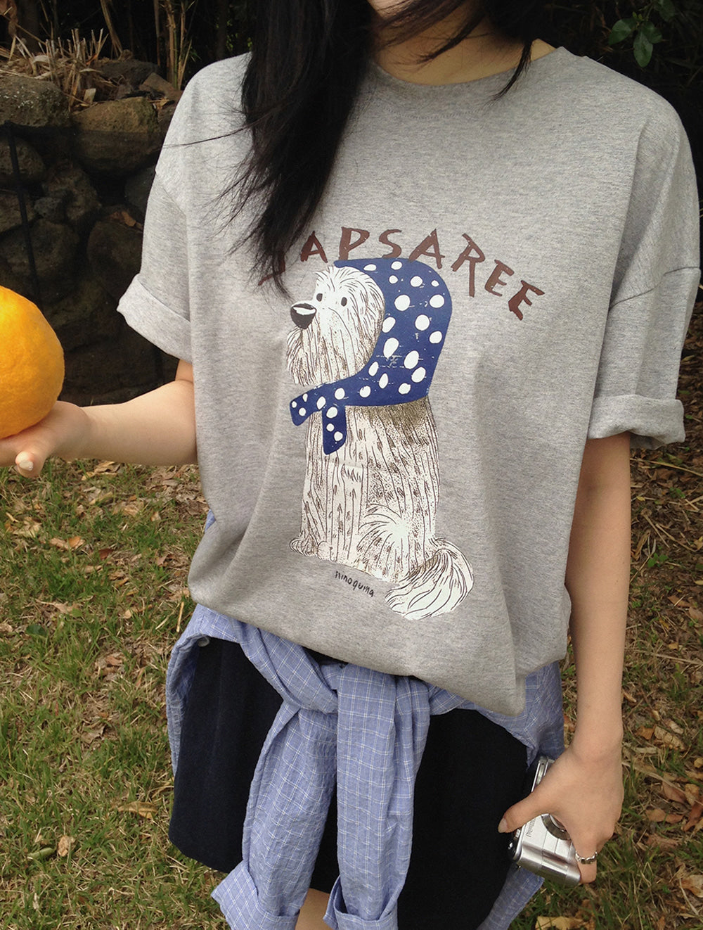 PUPPY PRINT SHORT SLEEVE TEE - 2 COLORS