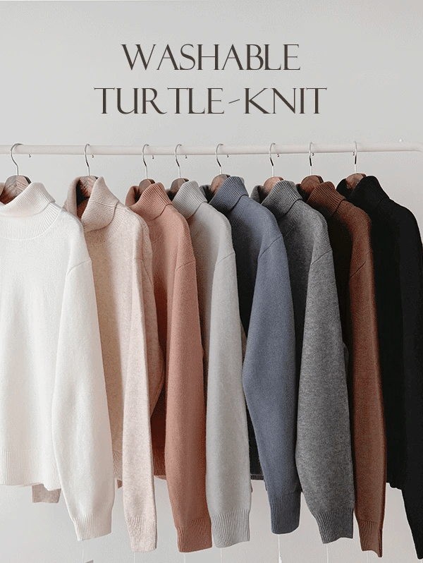 #SLOWMADE. Thick Washable Turtleneck Knit - 8 Colors