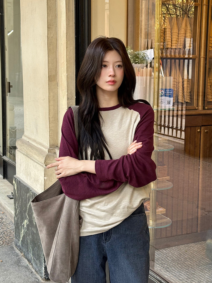 SYNERGY COLOR BLOCK RAGLAN LONG SLEEVE TEE - 4 COLORS