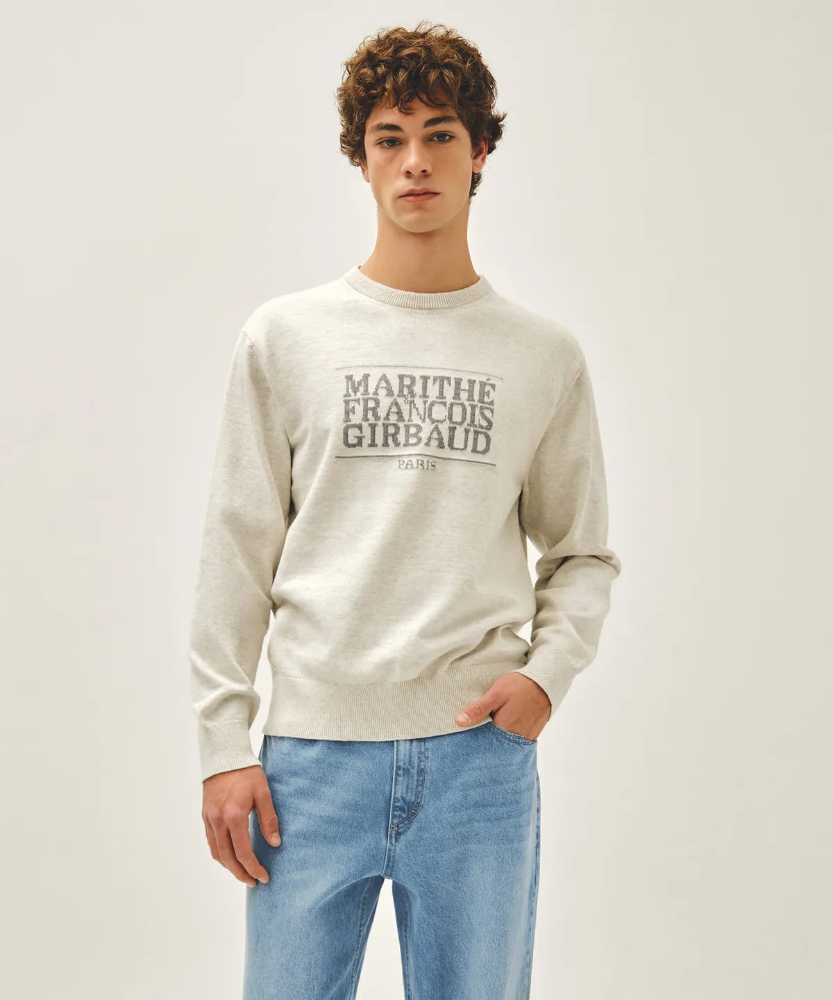 CLASSIC LOGO KNIT PULLOVER ivory