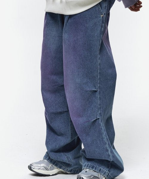 WIDE DENIM PANTS - 3 COLORS INDIGO